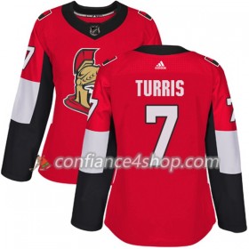 Adidas Maillot de Hockey Ottawa Senators Kyle Turris 7 2017-2018 Rouge Authentic - Femme